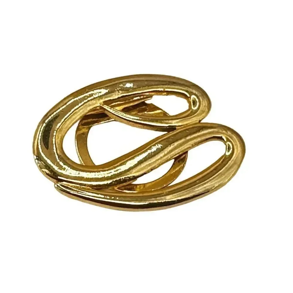 Mjent gold tone swirl scarf clip